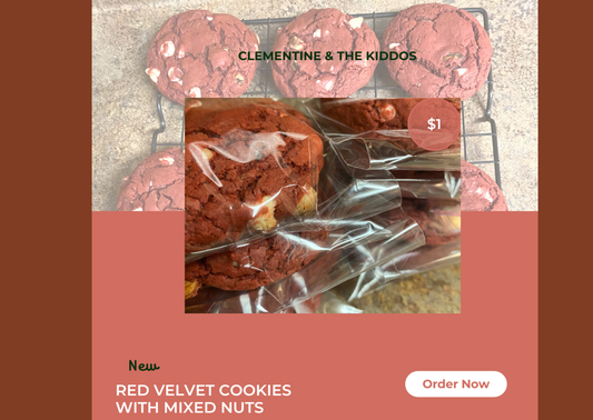 Red Velvet Cookies With Mixed Nuts Recipe